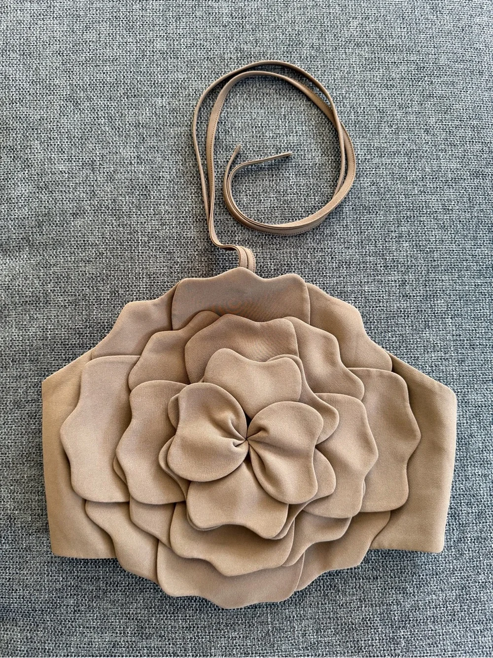 Lovers + Friends Olive Floral Applique Tube Top